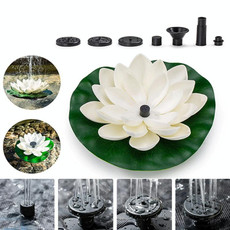 CPS30-0712A Solar Fountain Floating Views Garden Pool Water Scene, Lotus Leaf Flower Style,Color Random Deilvery