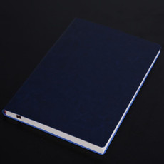 3 PCS Notebook Student Notepad Diary Book Business Record Book PU Notebook, Cover color: B5 Plain Weave Nile Blue