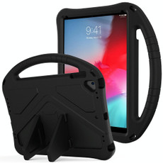 For iPad Air/Air2/9.7(2018)&(2017) EVA Flat Anti Falling Protective Case Shell with Holder(Black)