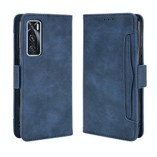 For vivo V20 SE/Y70 2020 Wallet Style Skin Feel Calf Pattern Leather Case with Separate Card Slot(Blue)