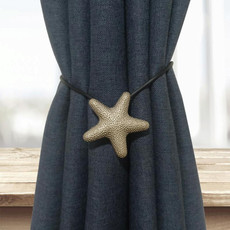 F022 2 PCS Simple Metal Curtain Straps Without Perforation Curtain Magnetic Buckle(Nickel)