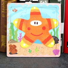 5 PCS KBX-017 Children Wooden Picture Puzzle Baby Early Education Toys(Starfish) 5 PCS KBX-017 Children Wooden Picture Puzzle Baby Early Education Toys(Starfish)