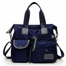 Waterproof Oxford Cloth Handbag Casual Nylon Shoulder Diagonal Bag Female Bag Canvas Bag(Blue)