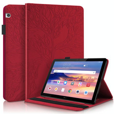 For Huawei MediaPad T5 10.1 inch Life Tree Series Horizontal Flip Leather Case with Holder & Card Slots & Pen Slot(Red) For Huawei MediaPad T5 10.1 inch Life Tree Series Horizontal Flip Leather Case with Holder & Card Slots & Pen Slot(Red)
