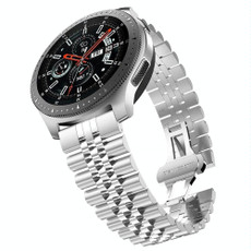 20mm For Amazfit GTR 2 / Amazfit GTR 47mm Five Beads Steel Watch Band(Silver)