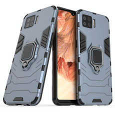 For OPPO F17 Shockproof PC + TPU Protective Case with Magnetic Ring Holder(Navy Blue) For OPPO F17 Shockproof PC + TPU Protective Case with Magnetic Ring Holder(Navy Blue)
