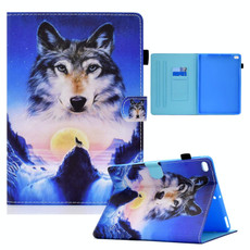 Colored Drawing Horizontal Flip Leather Case with Holder & Card Slots & Sleep / Wake-up Function For iPad Air / Air 2 / iPad 9.7 (2017) / (2018)(Wolf)