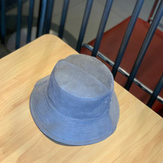 Leisure Corduroy Fisherman Hat Fall and Winter Foldable Art Sunhat, Size: M (56-58cm)(Gray)