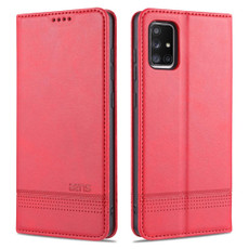 For Samsung Galaxy A71 AZNS Magnetic Calf Texture Horizontal Flip Leather Case with Card Slots & Holder & Wallet(Red) For Samsung Galaxy A71 AZNS Magnetic Calf Texture Horizontal Flip Leather Case with Card Slots & Holder & Wallet(Red)
