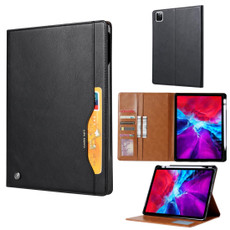 For iPad Air 2022 / 2020 10.9 Knead Skin Texture Horizontal Flip Leather Case with Photo Frame & Holder & Card Slots & Wallet(Black)