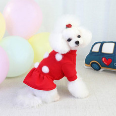 Pet Dog Skirt Pomeranian Bichon Wool Skirt Dog Warm Skirt, Size: XXL(Red)