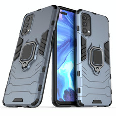 For OPPO Reno4 Shockproof PC + TPU Protective Case with Magnetic Ring Holder(Navy Blue) For OPPO Reno4 Shockproof PC + TPU Protective Case with Magnetic Ring Holder(Navy Blue)