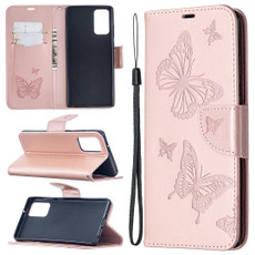 For Samsung Galaxy Note20 Embossing Two Butterflies Pattern Horizontal Flip PU Leather Case with Holder & Card Slot & Wallet & Lanyard(Rose Gold) For Samsung Galaxy Note20 Embossing Two Butterflies Pattern Horizontal Flip PU Leather Case with Holder & Card Slot & Wallet & Lanyard(Rose Gold)