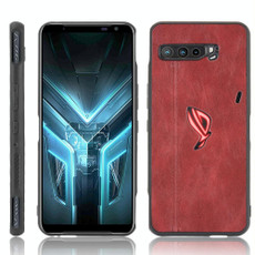 For Asus ZS661KS/ ROG Phone 3 Strix Shockproof Sewing Cow Pattern Skin PC + PU + TPU Case(Red) For Asus ZS661KS/ ROG Phone 3 Strix Shockproof Sewing Cow Pattern Skin PC + PU + TPU Case(Red)