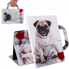 For Amazon Kindle Fire HD 8 (2020) / HD 8 Plus (2020) 3D Colored Drawing Horizontal Flip Leather Case with Holder & Card Slot & Wallet & Handle(Pug)