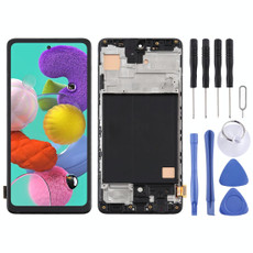 TFT Material LCD Screen and Digitizer Full Assembly With Frame, Not Supporting Fingerprint Identification for Samsung Galaxy A51 4G(Black)