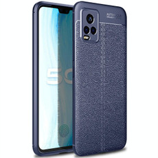 For Vivo S7 Litchi Texture TPU Shockproof Case(Navy Blue) For Vivo S7 Litchi Texture TPU Shockproof Case(Navy Blue)