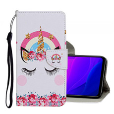 For Xiaomi Mi 10 Lite 5G Colored Drawing Pattern Horizontal Flip Leather Case with Holder & Card Slots & Wallet(Crown Unicorn)