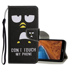 For Xiaomi Redmi Note 9 Colored Drawing Pattern Horizontal Flip Leather Case with Holder & Card Slots & Wallet(Penguin)