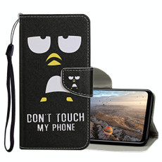 For Huawei Honor 9X Colored Drawing Pattern Horizontal Flip Leather Case with Holder & Card Slots & Wallet(Penguin)