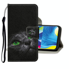 For Samsung Galaxy A31 Colored Drawing Pattern Horizontal Flip Leather Case with Holder & Card Slots & Wallet(Cartoon Cat)
