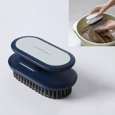 5 PCS A075 Plastic Soft Hair Washing Shoes Shoe Brush Cleaning Brush Clothes Laundry Bath Brush(Dark Blue)