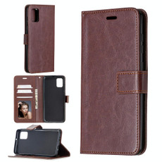 For Samsung Galaxy A31 Crazy Horse Texture Horizontal Flip Leather Case with Holder & Card Slots & Wallet & Photo Frame(Brown)