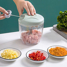 Multi-function Hand-pull Type Vegetable Cutter Household Meat Grinder Pounding Garlic Machine Random Color Delivery, Size:Large