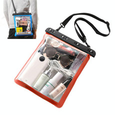 2 PCS Multipurpose Single Shoulder Outdoor Transparent Waterproof Bag for Mobile Phone Small Objects(Orange)
