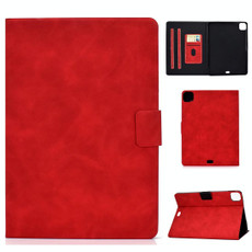 For iPad Pro 11 (2020) & (2018) Cowhide Texture Horizontal Flip Leather Tablet Case with Holder & Card Slots & Sleep / Wake-up Function(Red)