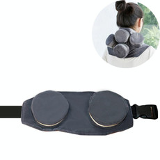 Moxibustion Clothing Thickened Smokeless Neck and Shoulder Insulation Clothing Moxibustion Flocking Cloth Cover, Style:2 United Gray
