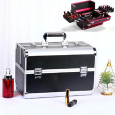 Professional Makeup Box Beauty Salon Manicure Toolbox, Color:Oversized Black