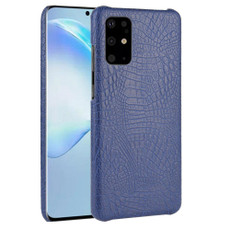 For Galaxy S20/S20 5G Shockproof Crocodile Texture PC + PU Case(Blue)