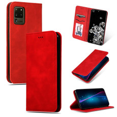 For Galaxy S20 Ultra Retro Skin Feel Business Magnetic Horizontal Flip Leather Case(Red)