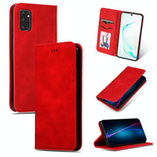 For Galaxy S20 Plus Retro Skin Feel Business Magnetic Horizontal Flip Leather Case(Red)