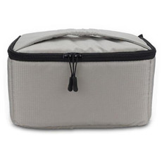 Water-resistant DSLR Padded insert Case Waterproof Zipper Removable Partition Camera Bags(Light Grey)