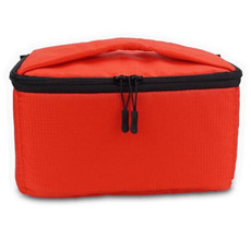 Water-resistant DSLR Padded insert Case Waterproof Zipper Removable Partition Camera Bags(Red)