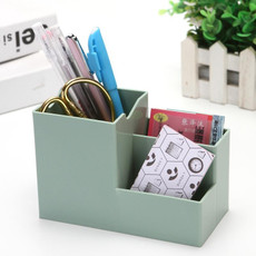 Creative Multifunctional Desktop Plastic Storage Phone Holder Pen Holder(Green)