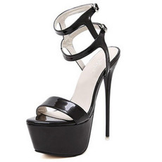 Sexy Nightclub Super High Heels, Size:38(Black)