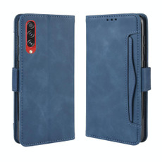 For Galaxy A70s Wallet Style Skin Feel Calf Pattern Leather Case with Separate Card Slot(Blue)