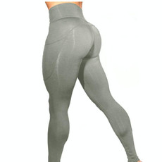 Yoga Pants With Pockets Women Sport Leggings Jogging Workout Running Leggings Stretch High Elastic Gym Tights Women Legging M, Size:M (Gray)