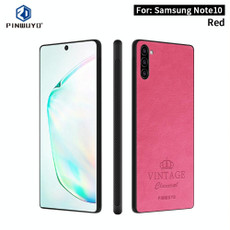 For Galaxy Note10 PINWUYO Pin Rui Series Classical Leather, PC + TPU + PU Leather Waterproof And Anti-fall All-inclusive Protective Shell(Red)