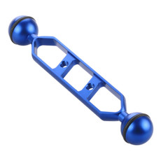 PULUZ 7.0 inch 17.7cm Aluminum Alloy Dual Balls Arm, Ball Diameter: 25mm(Blue)