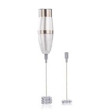 2 PCS Electric Milk Frother Foamer Double Spring Triple Spring Stainless Steel Mixer