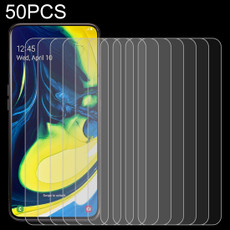 50 PCS 0.26mm 9H 2.5D Tempered Glass Film for Galaxy A80/A90, No Retail Package