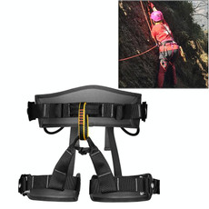 XINDA XDA9516 Outdoor Rock Climbing Polyester High-strength Wire Adjustable Downhill Whole Body Safety Belt(Black)