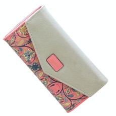 Fashion Ladies Leather Clutch Bag Purse Long Cartoon Wallet Coin Purse(Watermelon red)