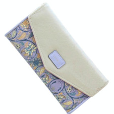 Fashion Ladies Leather Clutch Bag Purse Long Cartoon Wallet Coin Purse(Light Purple)
