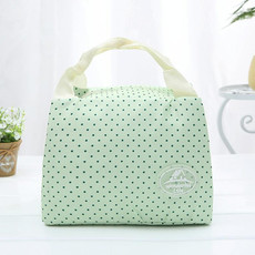 Striped Dot Portable Thermal Insulated Cold Keep Food Safe Warm Lunch Bag(Green Dot) Striped Dot Portable Thermal Insulated Cold Keep Food Safe Warm Lunch Bag(Green Dot)