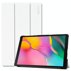 ENKAY PU Leather + Plastic Bottom Case with Three-folding Holder for Galaxy Tab A 10.1 (2019) T510 / T515(White) ENKAY PU Leather + Plastic Bottom Case with Three-folding Holder for Galaxy Tab A 10.1 (2019) T510 / T515(White)